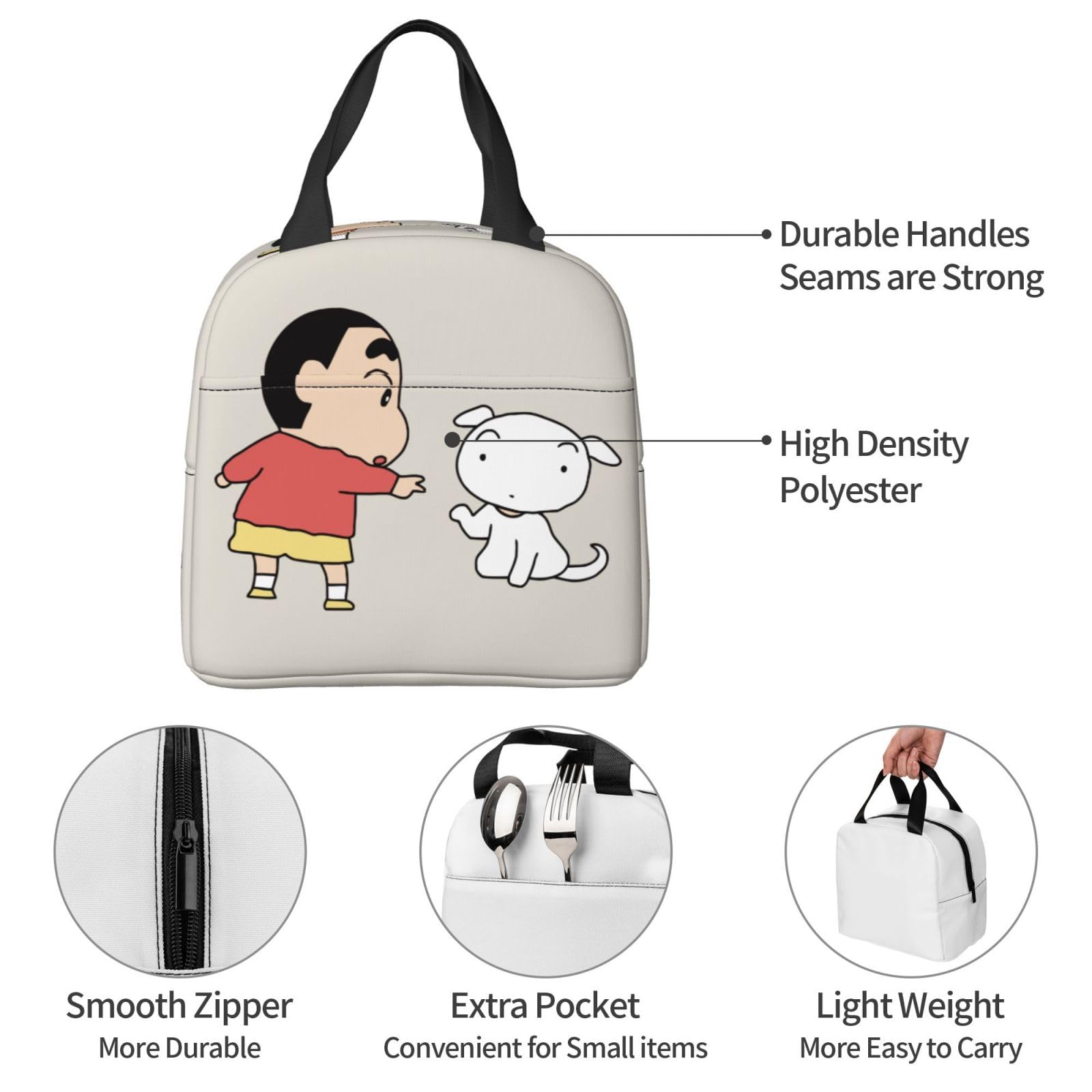 クレヨンしんちゃん保冷バッグ チョコビ シロ Amazon.co.jp: 弁当バッグ クレヨンしんちゃん シロ ランチバッグ お